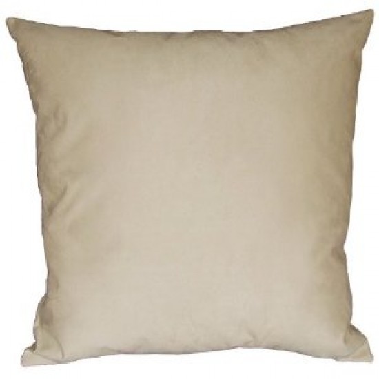 Scatter Cushion - 45cm x 45cm - Cream Faux Suede