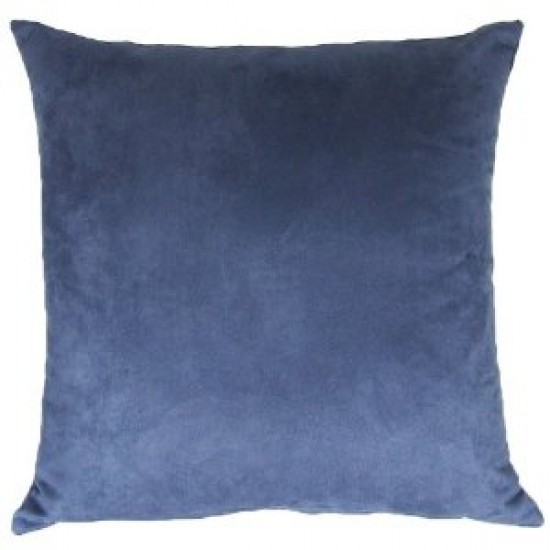 Scatter Cushion - 45cm x 45cm - Denim Blue Faux Suede