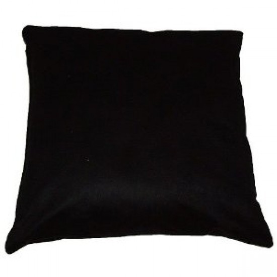 Scatter Cushion - 45cm x 45cm - Black Faux Suede