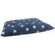 Grey with White Stars - Sherpa Fleece Dog Bed Cushion