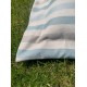 Extra Large Garden Cushion - Turquoise / Beige Stripe