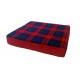 Crimson Red Memory Foam Dog Bed - 59cm Square, 9cm Deep