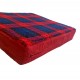 Crimson Red Memory Foam Dog Bed - 59cm Square, 9cm Deep