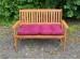 Blown Fibre Garden Bench Cushion - Aubergine Purple Faux Suede