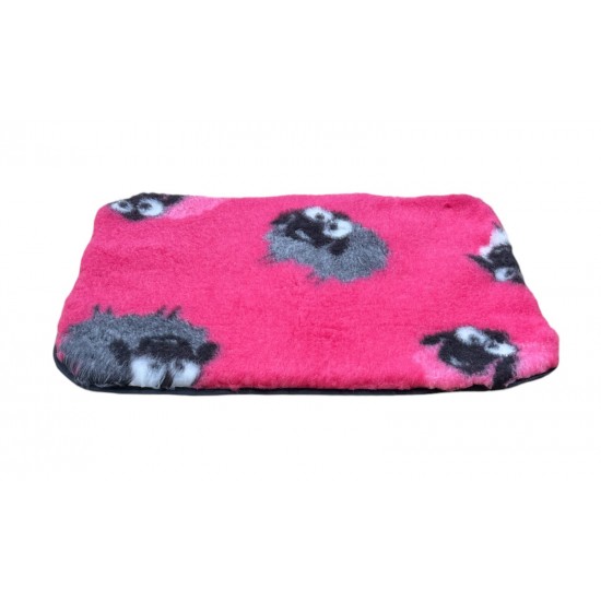 Non Slip Vet Bedding - BINDED - Pink Sheep