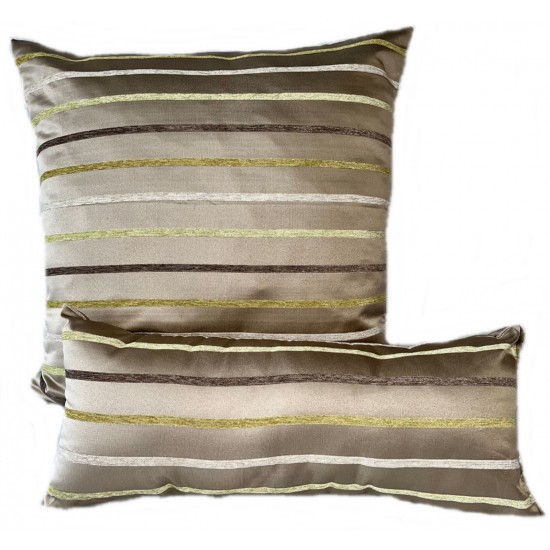 Cushion & Bolster Set - Beige Stripe