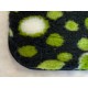 Car Seat Protector - Black with Green Circles