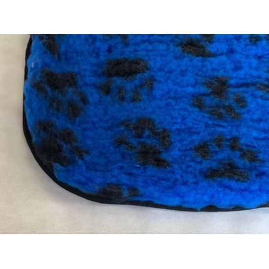 PnH Veterinary Bedding ® - BINDED - NON SLIP - Blue with Black Paws