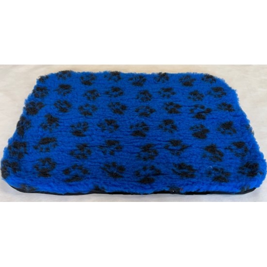 PnH Veterinary Bedding ® - BINDED - NON SLIP - Blue with Black Paws