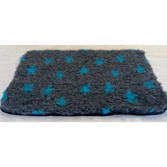 Car Seat Protector - Charcoal with Blue Stars