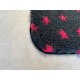 Car Seat Protector - Charcoal with Pink Stars