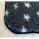 Car Seat Protector - Charcoal with White Stars