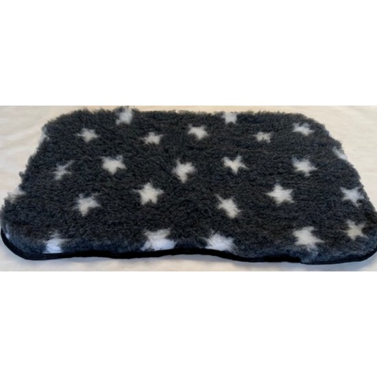 PnH Veterinary Bedding ® - BINDED - NON SLIP - Charcoal with White Stars