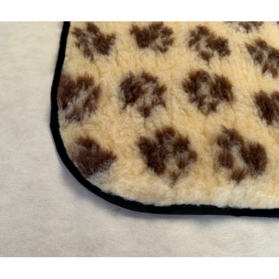 Car Seat Protector - Cream with Brown Paws