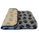 PnH Veterinary Bedding ® - BINDED - NON SLIP - Grey with Black Paws