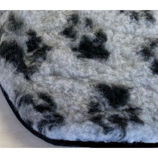 Car Seat Protector - Grey with Black Paws