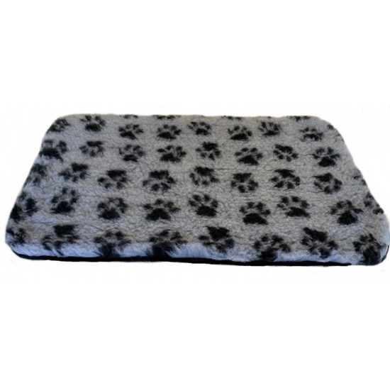 PnH Veterinary Bedding ® - BINDED - NON SLIP - Grey with Black Paws