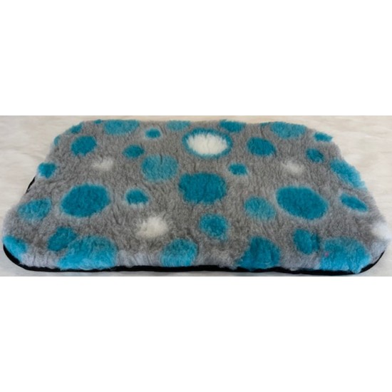 PnH Veterinary Bedding ® - BINDED - NON SLIP - Grey with Blue Circles