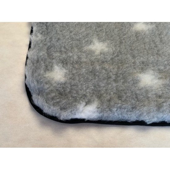 PnH Veterinary Bedding ® - BINDED - NON SLIP - Grey with White Stars