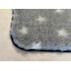 PnH Veterinary Bedding ® - BINDED - NON SLIP - Grey with White Stars