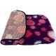 Non Slip Vet Bedding - BINDED - Purple with Pink Circles