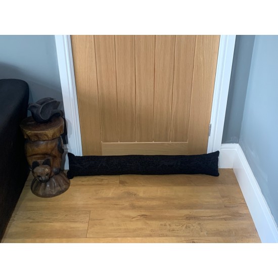 Draught Excluder - Black Embossed