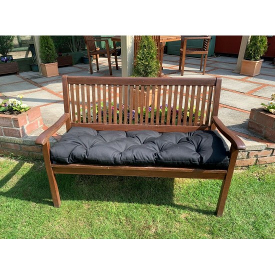 Blown Fibre Garden Bench Cushion - Black