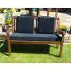 Garden Bench Cushion with Optional Sets - Black Cord