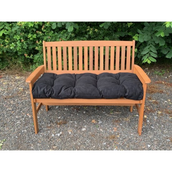 Blown Fibre Garden Bench Cushion - Black Cord