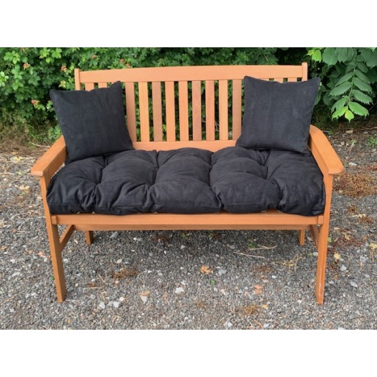 Blown Fibre Garden Bench Cushion - Black Cord