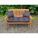 Blown Fibre Garden Bench Cushion - Black