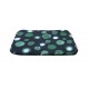 Non Slip Vet Bedding - BINDED  - Black with Green Circles