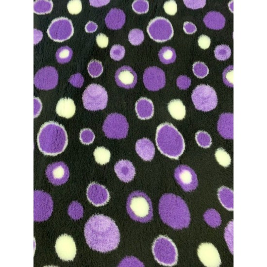 Car Boot Liner - Black with Purple Circles