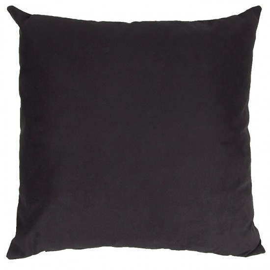 Large Cushion - 65cm x 65cm - Black Faux Suede