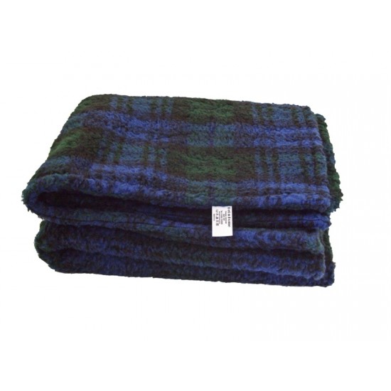 Blackwatch Tartan Double Layered Sherpa Fleece Dog Blanket