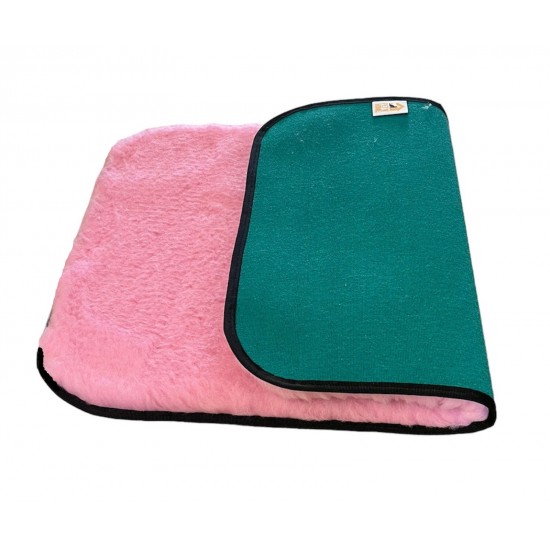 Green Backed Vet Bedding - BINDED - Blossom Pink