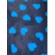 PnH Veterinary Bedding ® - BINDED - NON SLIP - Teal with Blue Hearts