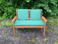 Garden Bench Cushion with Optional Sets - WATER RESISTANT - BOTTLE GREEN