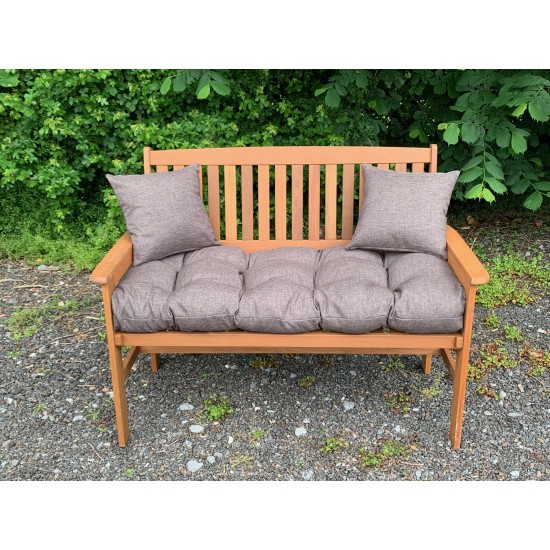 Blown Fibre Garden Bench Cushion - Brown