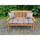 Blown Fibre Garden Bench Cushion - Brown