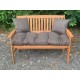 Blown Fibre Garden Bench Cushion - Brown/Gold Fleck SHOWERPROOF