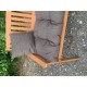 Blown Fibre Garden Bench Cushion - Brown/Gold Fleck SHOWERPROOF