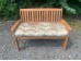 Blown Fibre Garden Bench Cushion - Green / Brown Stripe
