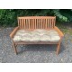 Blown Fibre Garden Bench Cushion - Green / Brown Stripe