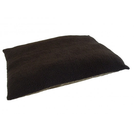 Fleece Dog Bed Cushion With Waterproof Base - Brown