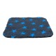 Non Slip Vet Bedding - BINDED - Charcoal with Blue Stars