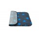 Non Slip Vet Bedding - BINDED - Charcoal with Blue Stars