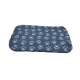 Non Slip Vet Bedding - BINDED - Charcoal with Grey Paws