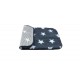 Non Slip Vet Bedding - BINDED - Charcoal with White Stars