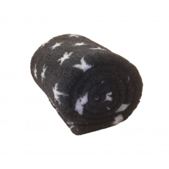 PnH Veterinary Bedding - NON SLIP - By The Roll - Charcoal with White Stars